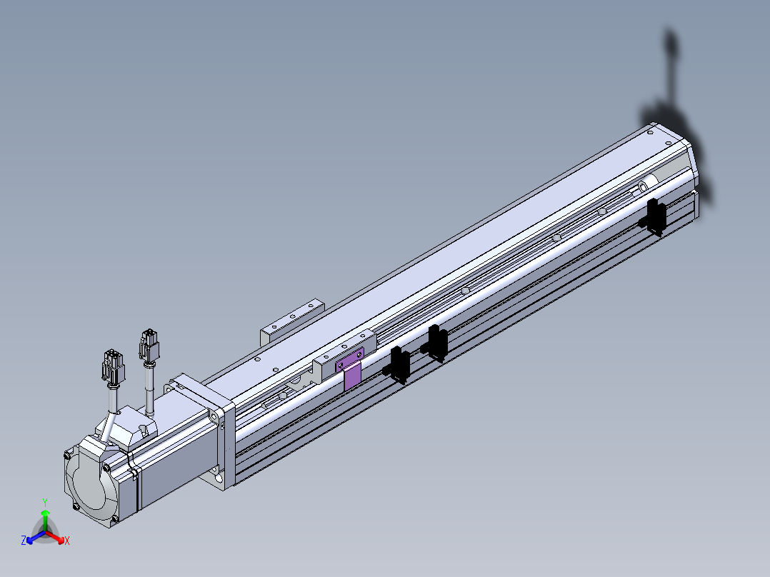 东锦丝杆传动-直线滑台模组DH60-L10-S300-BC-T400-C3主视图