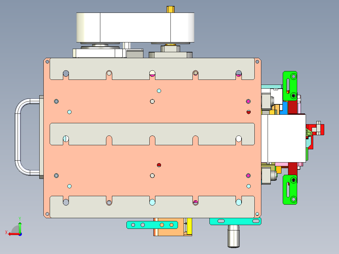 凸轮插针模组后视图