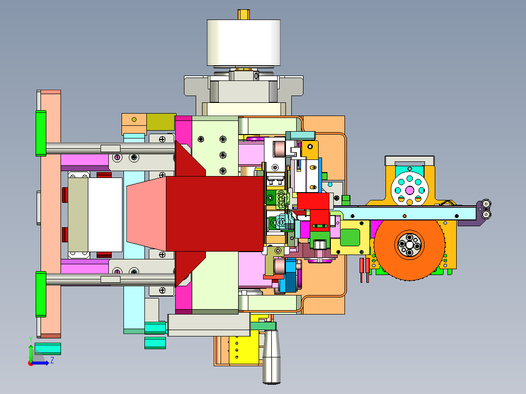 凸轮插针模组左视图
