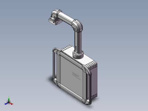 向下顶座+转角+箱体连接器+控制箱正等轴测缩略图