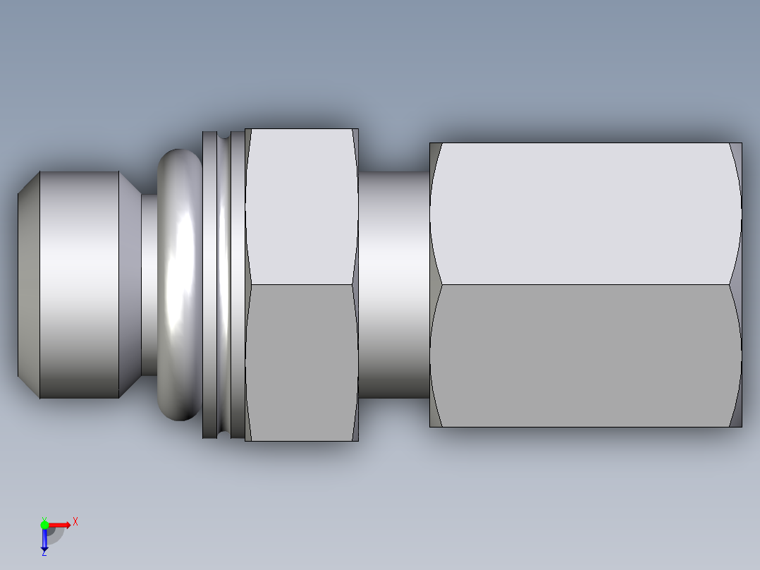 卡套式工业通用硬管接头EO_Male_Stud_connector_GEO04LLMCF俯视图