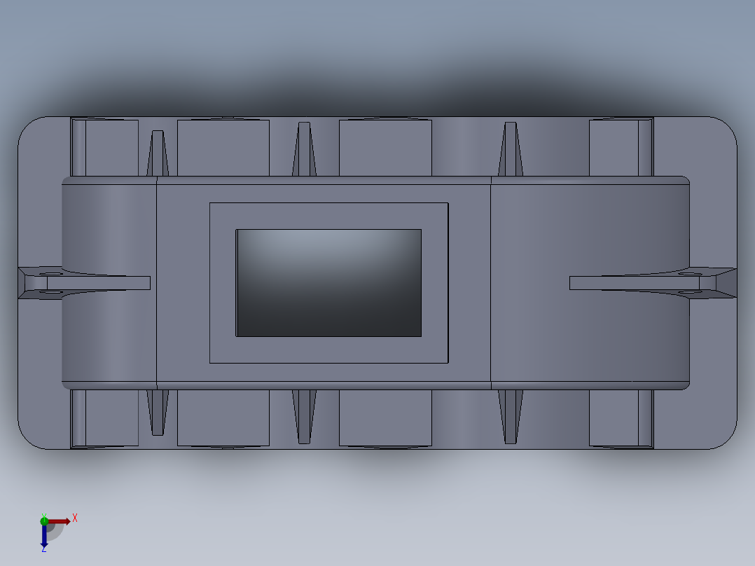 通用减速器机壳体侧面铣削加工工艺装备设计俯视图