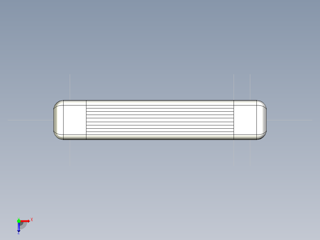 取手(鋁合金)(A)UG-3D多系列多零件图纸模型俯视图