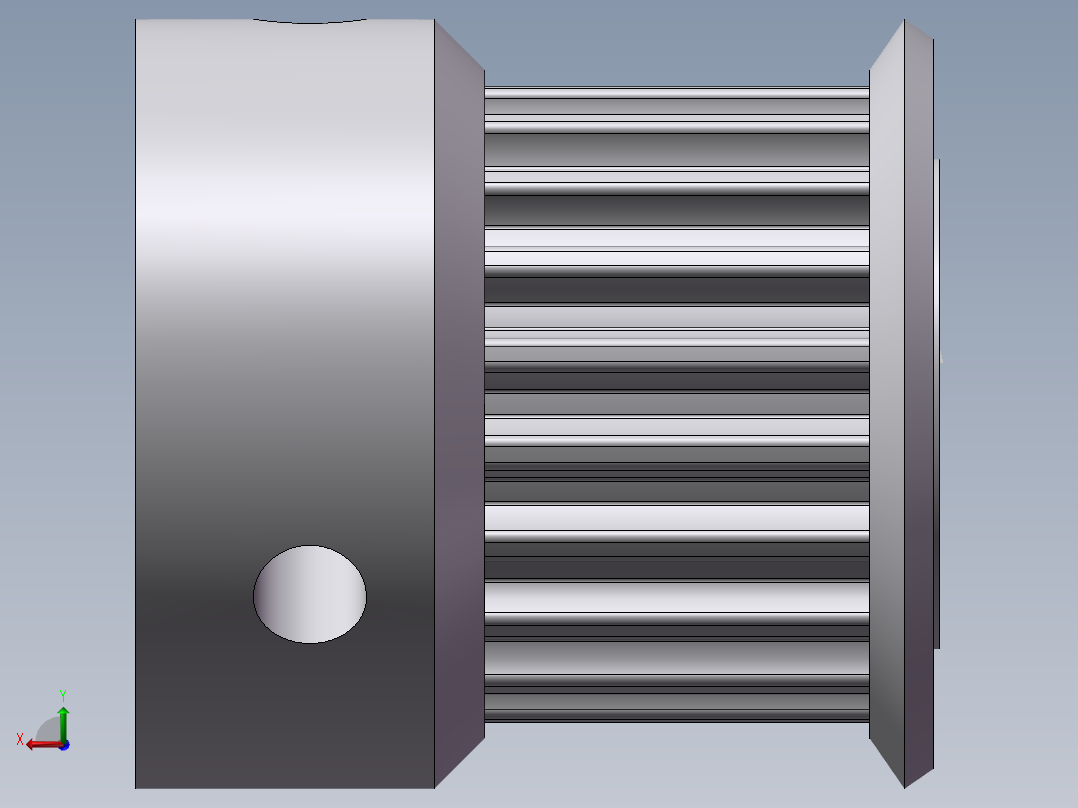 高扭矩同步带轮 米思米 HTPA20S3M100-K-P6后视图
