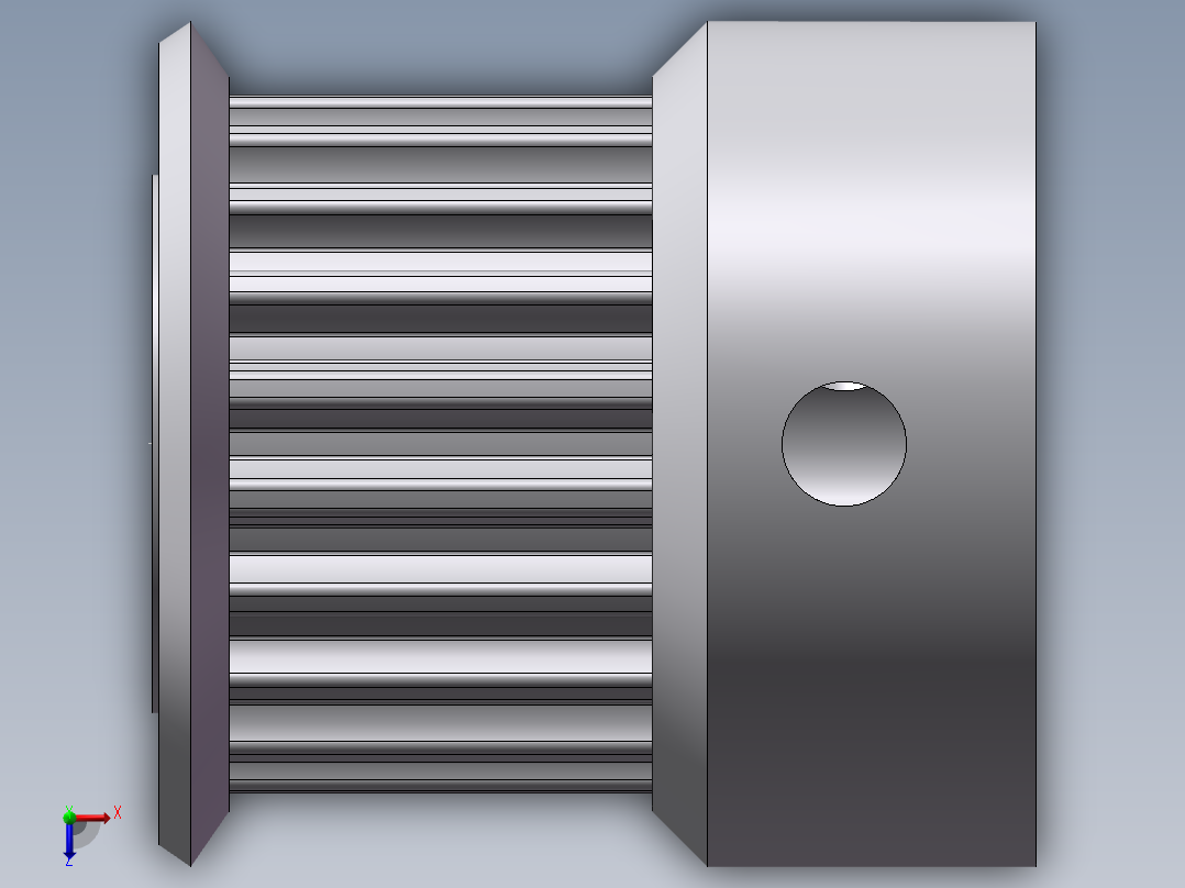 高扭矩同步带轮 米思米 HTPA20S3M100-K-P6俯视图