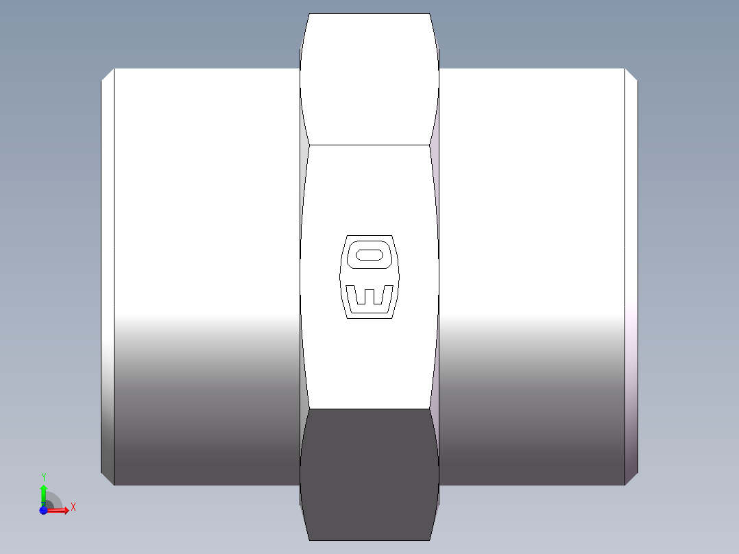 直通接头-G、1D-42前视图
