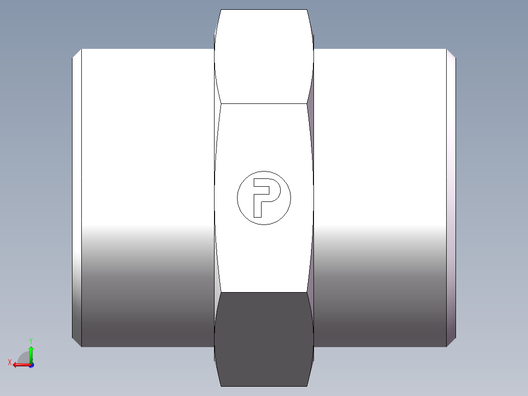 直通接头-G、1D-42后视图