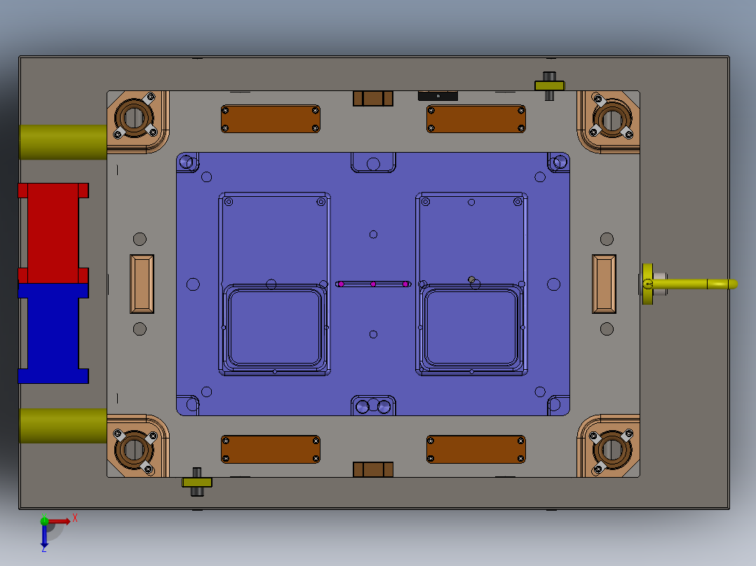 注塑模具、模具(75)俯视图