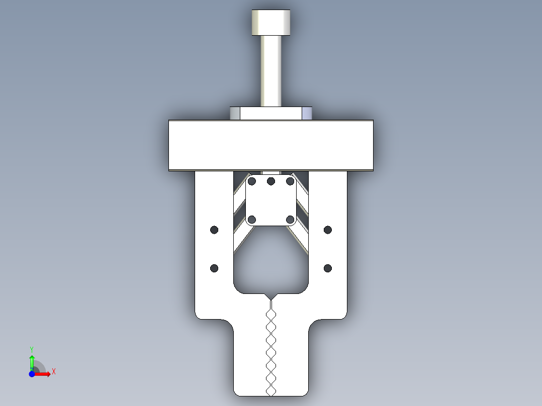 夹紧机构前视图