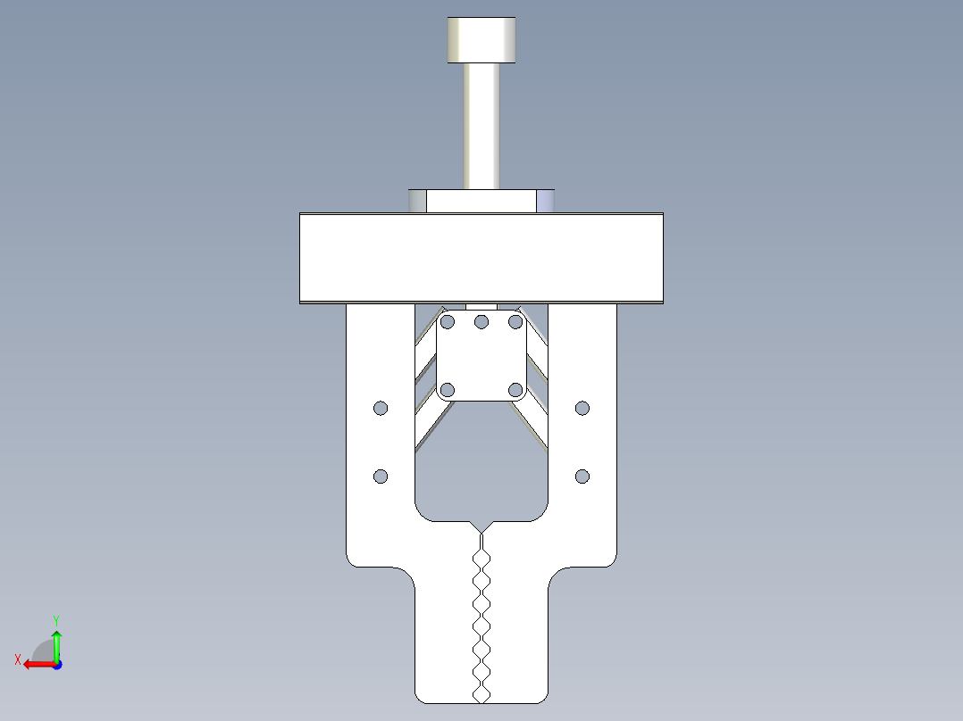 夹紧机构后视图
