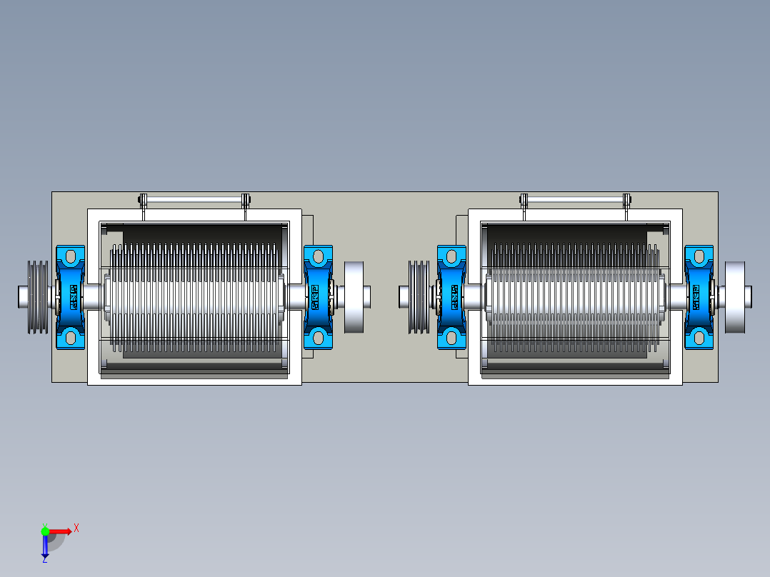 小型锤式粉碎机三维模型设计俯视图