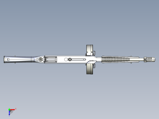 手枪左轮冲锋枪老式狙击步枪设计3D图纸thompson-m1928-a1-1 2 STP俯视缩略图