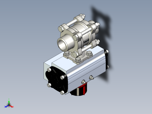 带ACTREG DA致动器的3件球阀DN25 BW