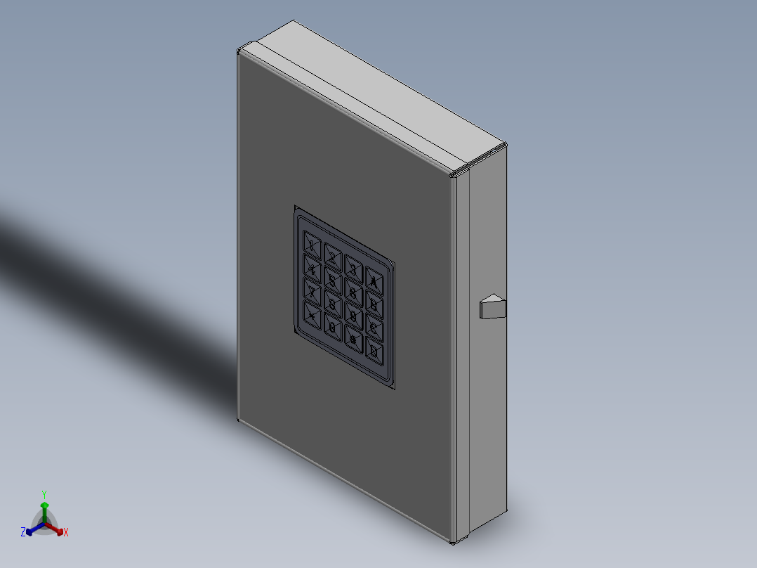 自动门锁17正等轴测图