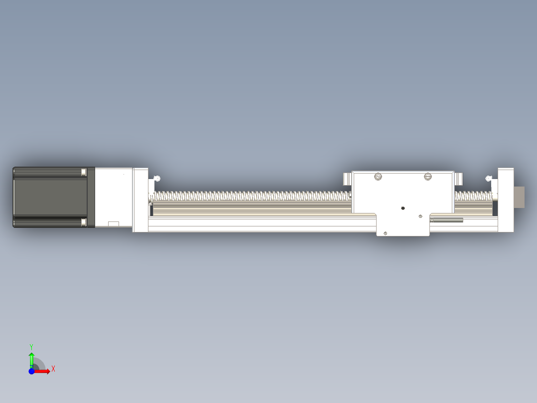 滚珠丝杆导轨模组前视图