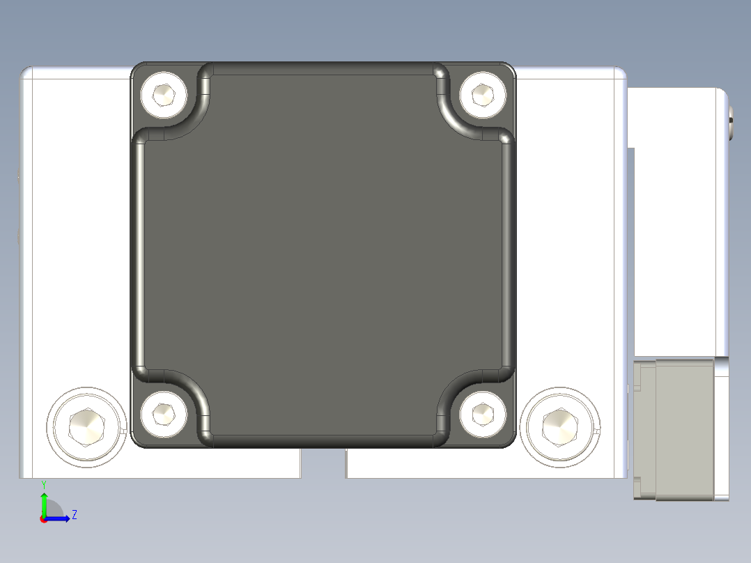 滚珠丝杆导轨模组左视图