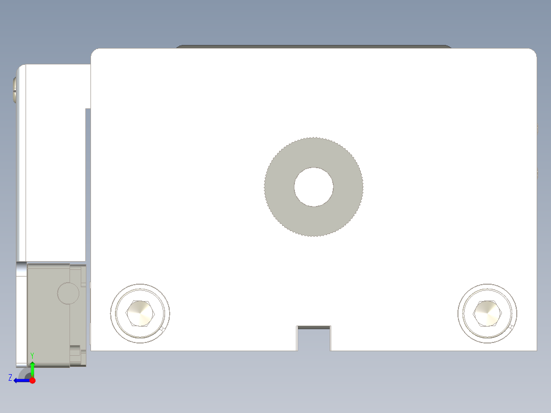 滚珠丝杆导轨模组右视图
