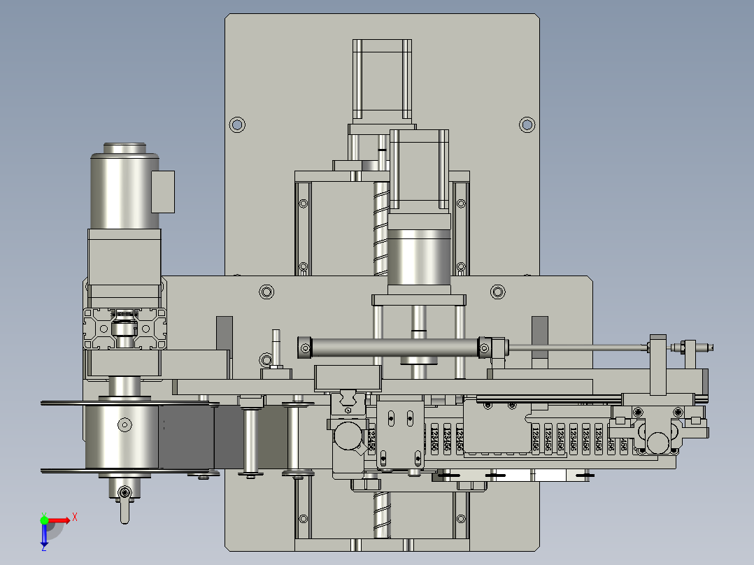 送标贴标组装俯视图