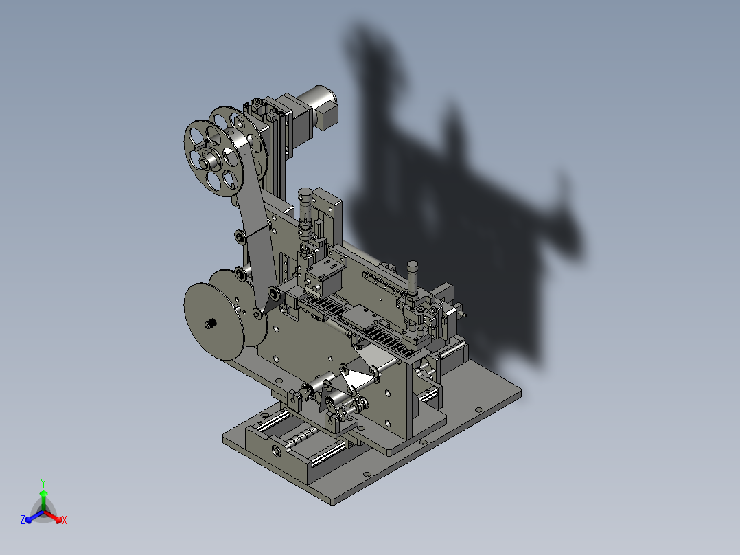 送标贴标组装正等轴测图