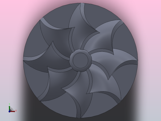 涡轮增压的叶轮前视缩略图