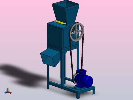 石栗粉碎机candlenut-crusher-machine-1832-模型格式为 sw