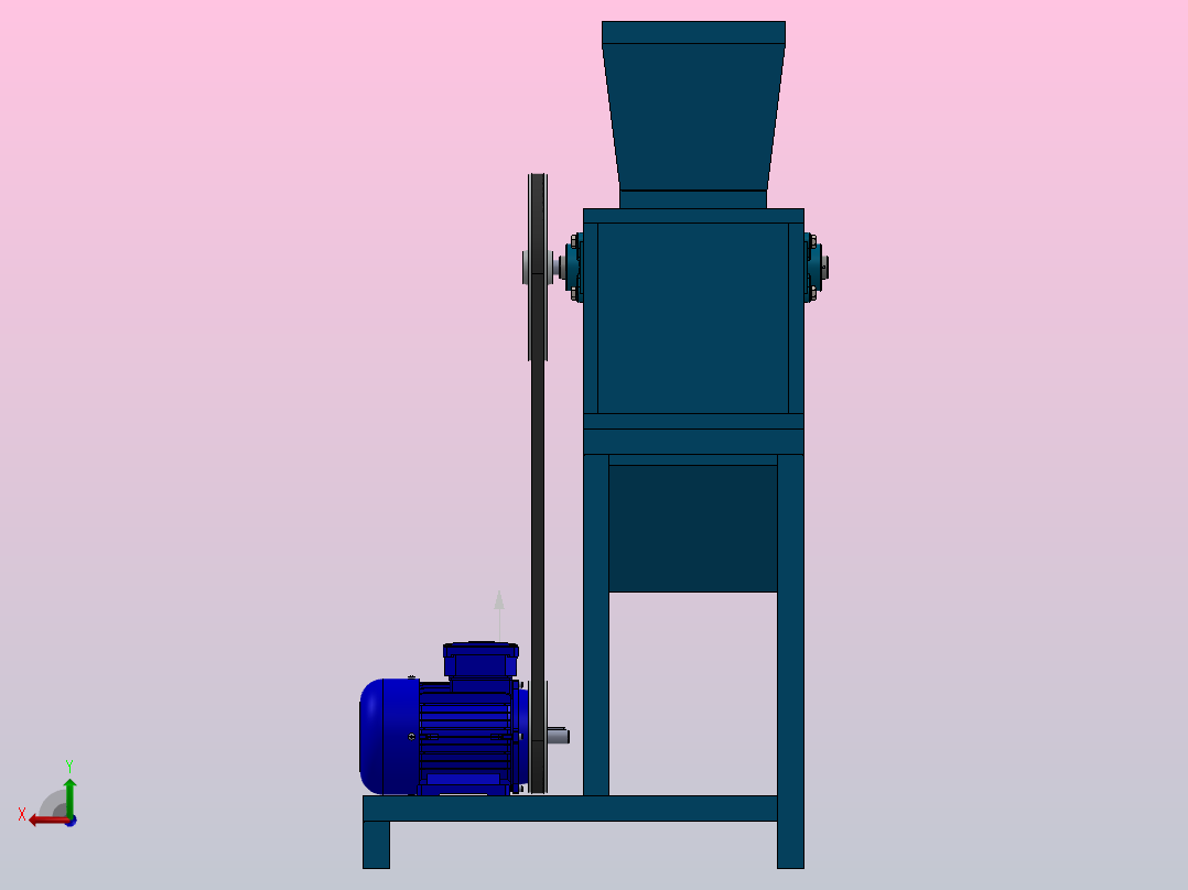 石栗粉碎机candlenut-crusher-machine-1832-模型格式为 sw后视图