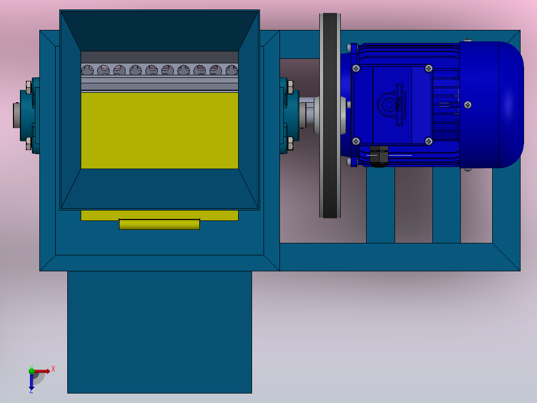 石栗粉碎机candlenut-crusher-machine-1832-模型格式为 sw俯视图