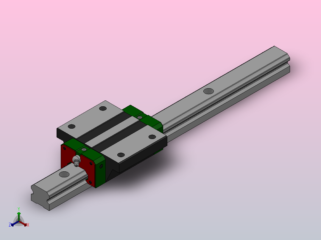 中载直线导轨-法兰型MWC MWH MWP[MWC-H24-1-L200]主视图