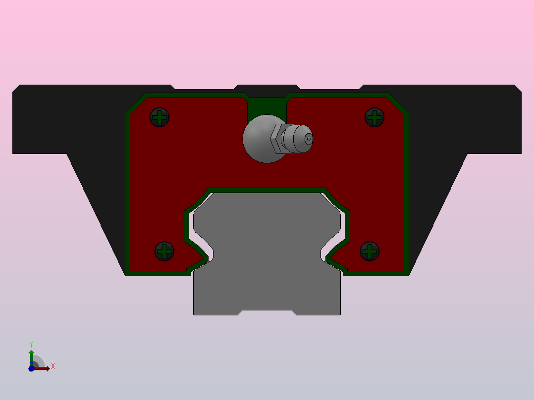 中载直线导轨-法兰型MWC MWH MWP[MWC-H24-1-L200]前视图