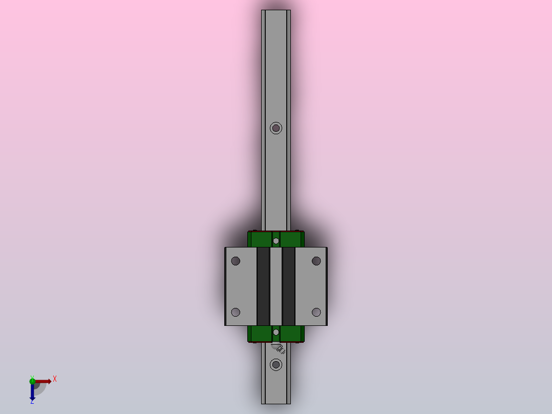 中载直线导轨-法兰型MWC MWH MWP[MWC-H24-1-L200]俯视图