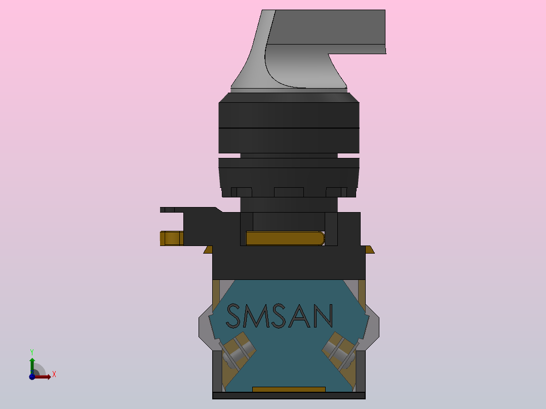 长柄旋钮[QG115-B1-10CXS╱W]前视图