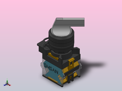 长柄旋钮[QG115-B1-10CXS╱W]正等轴测缩略图