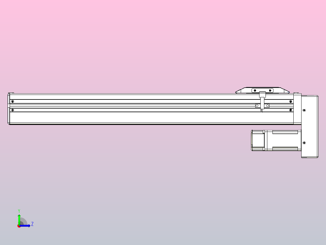 滚珠丝杠直线轴带导轨全封闭TPA-HCR-65S-1610C-L400-MP-C-P10-N3左视图