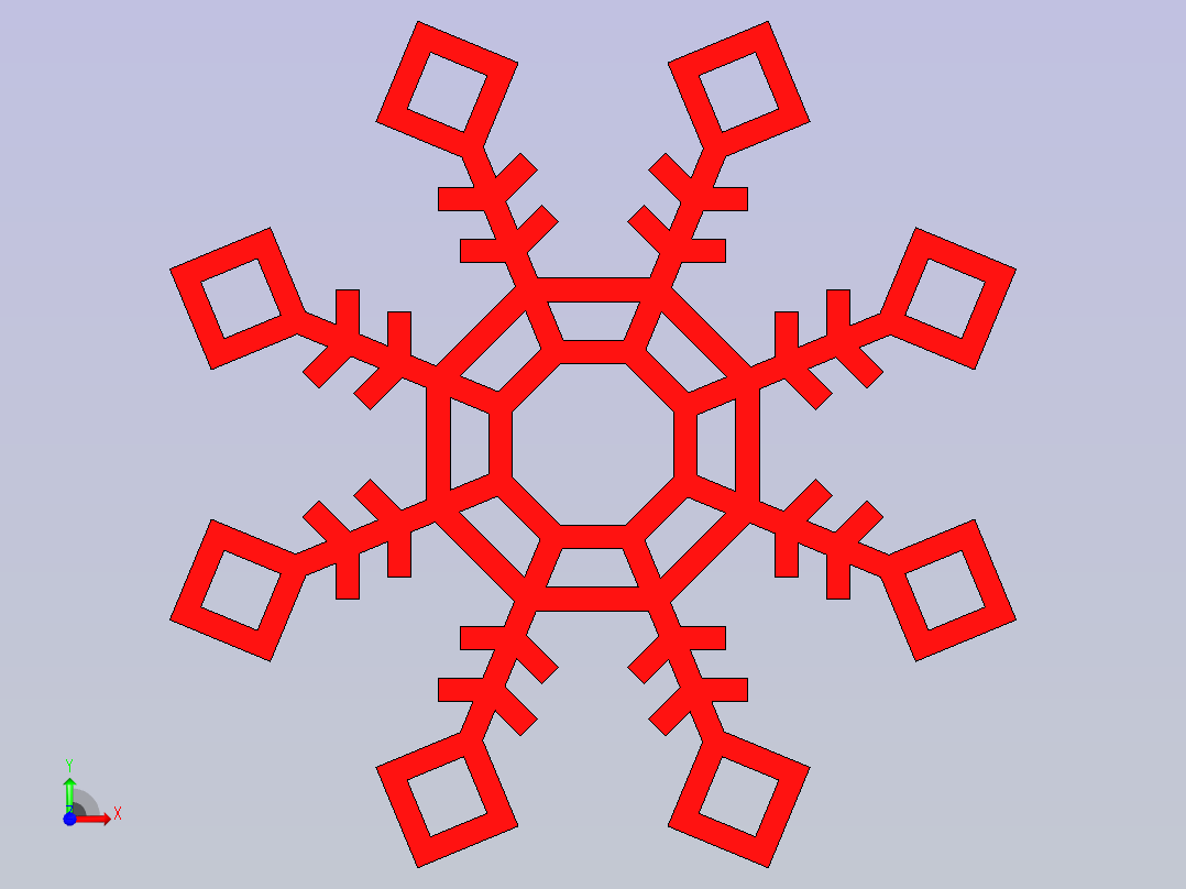 雪花前视图
