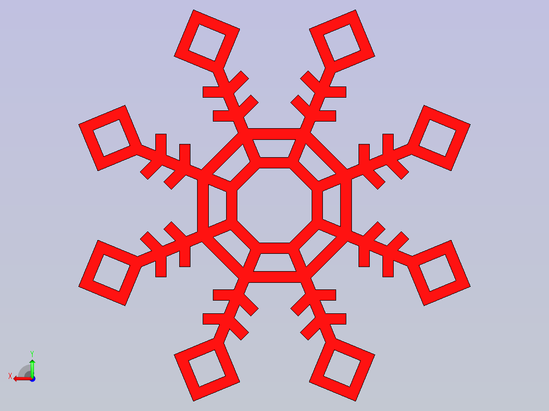 雪花后视图