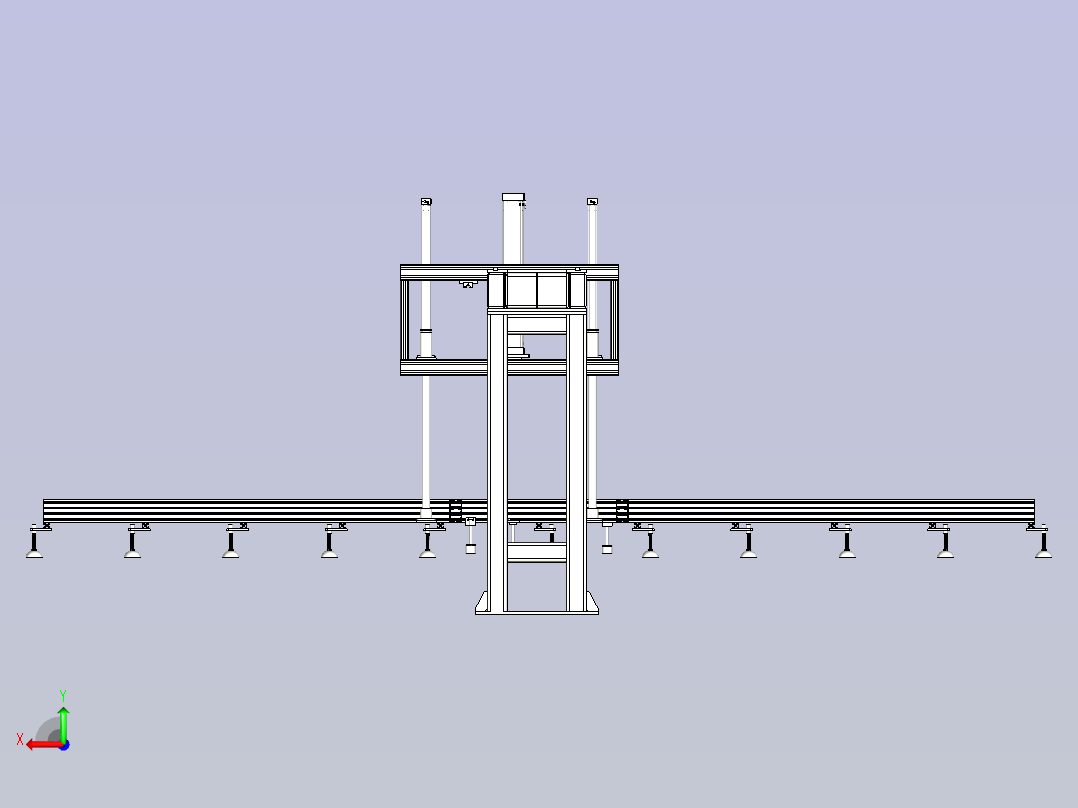 上料机械手码垛机3D模型后视图