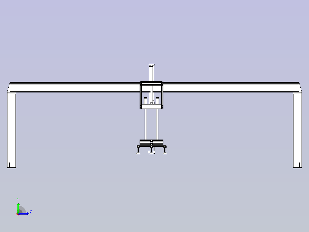 上料机械手码垛机3D模型左视图