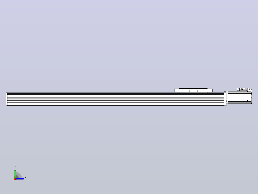 滚珠丝杠直线轴带导轨全封闭TPA-HCR-120D-1610C-L750-M-C-P40-N3左视图