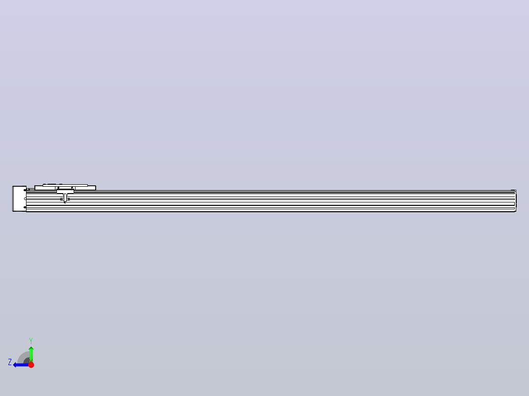 滚珠丝杠直线轴带导轨全封闭TPA-HCR-140D-2010C-L1200-ML-C-P40-N3右视图
