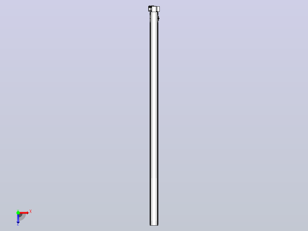 皮带直线轴半封闭可选导轨TPA-HNB-105D-90-L2450-LP-Y-P20-N3俯视图