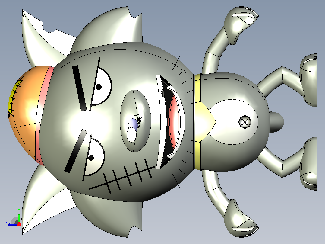 灰太狼3D模型右视图