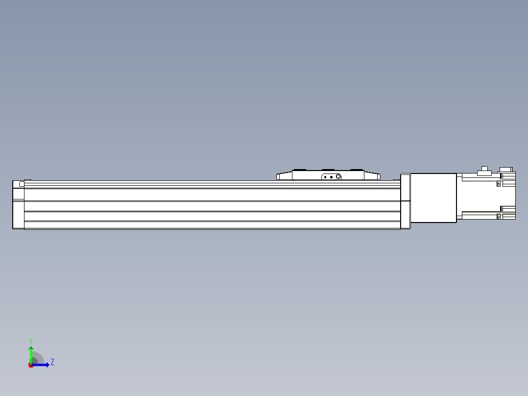 滚珠丝杠直线轴内置导轨TPA-GCR-80-1610C-L300-M-M40-N3左视图