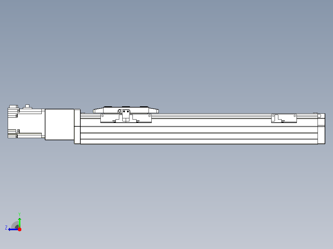 滚珠丝杠直线轴内置导轨TPA-GCR-80-1610C-L300-M-M40-N3右视图