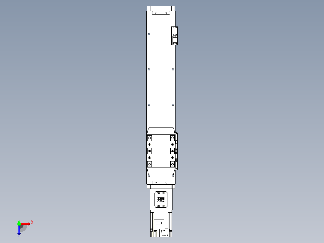 滚珠丝杠直线轴内置导轨TPA-GCR-80-1610C-L300-M-M40-N3俯视图