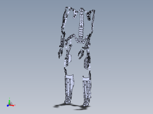 外骨骼结构3D图纸+Solidworks设计