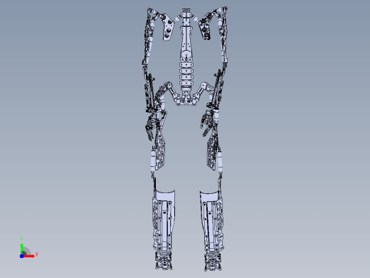 外骨骼结构3D图纸+Solidworks设计前视缩略图