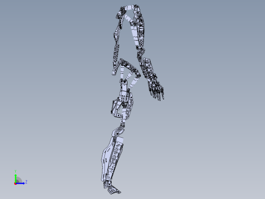 外骨骼结构3D图纸+Solidworks设计左视缩略图