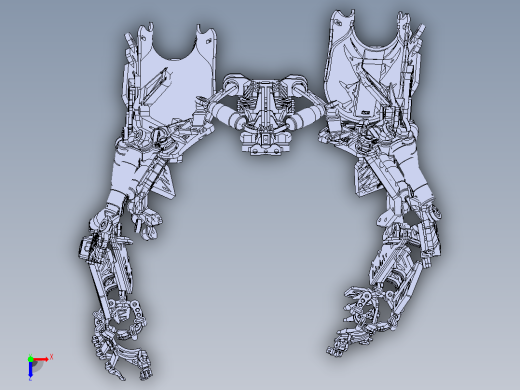 外骨骼结构3D图纸+Solidworks设计俯视缩略图