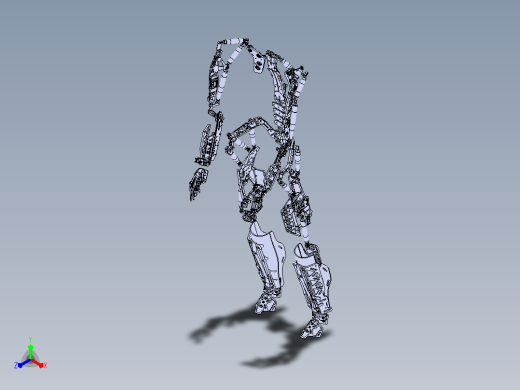 外骨骼结构3D图纸+Solidworks设计正等轴测缩略图