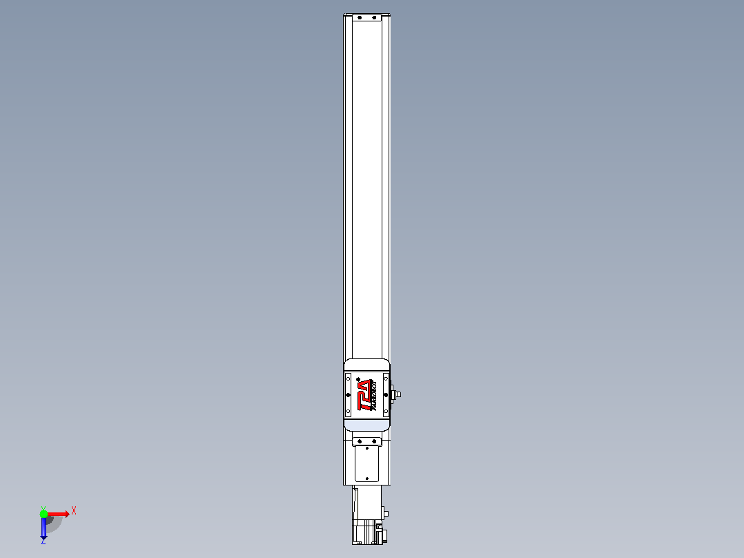 滚珠丝杠直线轴带导轨全封闭TPA-HCR-65S-1610C-L450-M-Y-P10-N3俯视图
